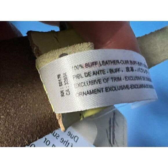 Free People "We The Free" Yellow Leather Belt With Metal Buckle, COWGIRL, S/M - Picture 6 of 6